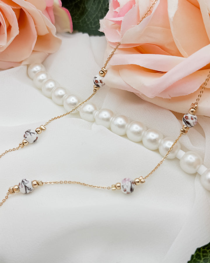 The Floral Ceramic Station Necklace