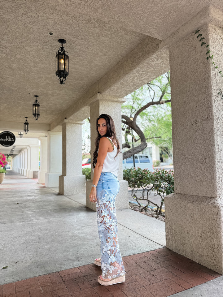 The Jessa Lace High Rise Jeans