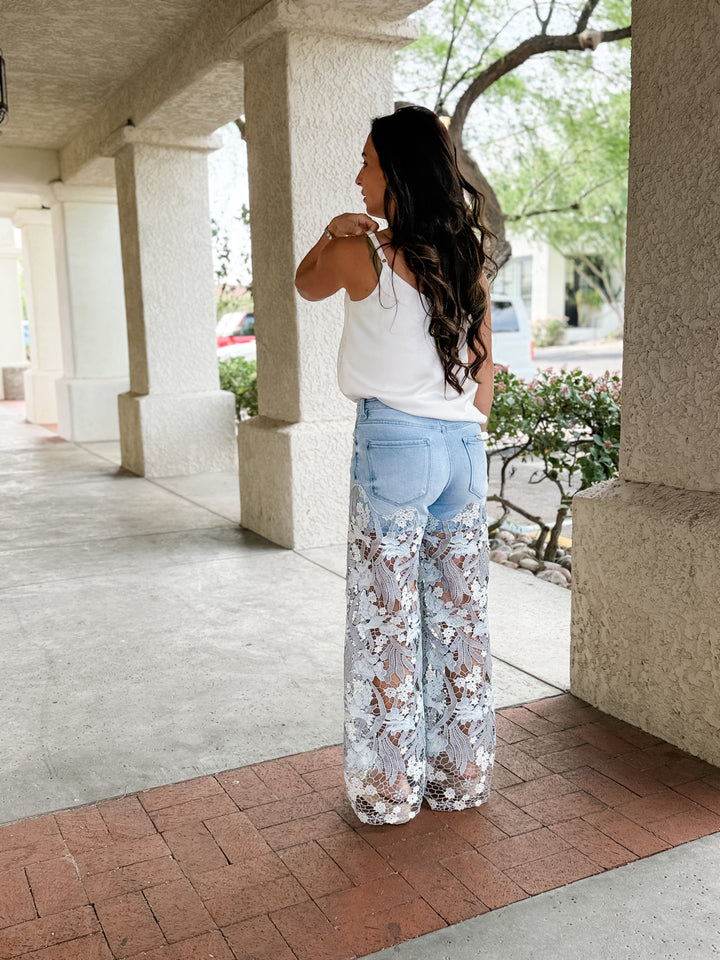 The Jessa Lace High Rise Jeans