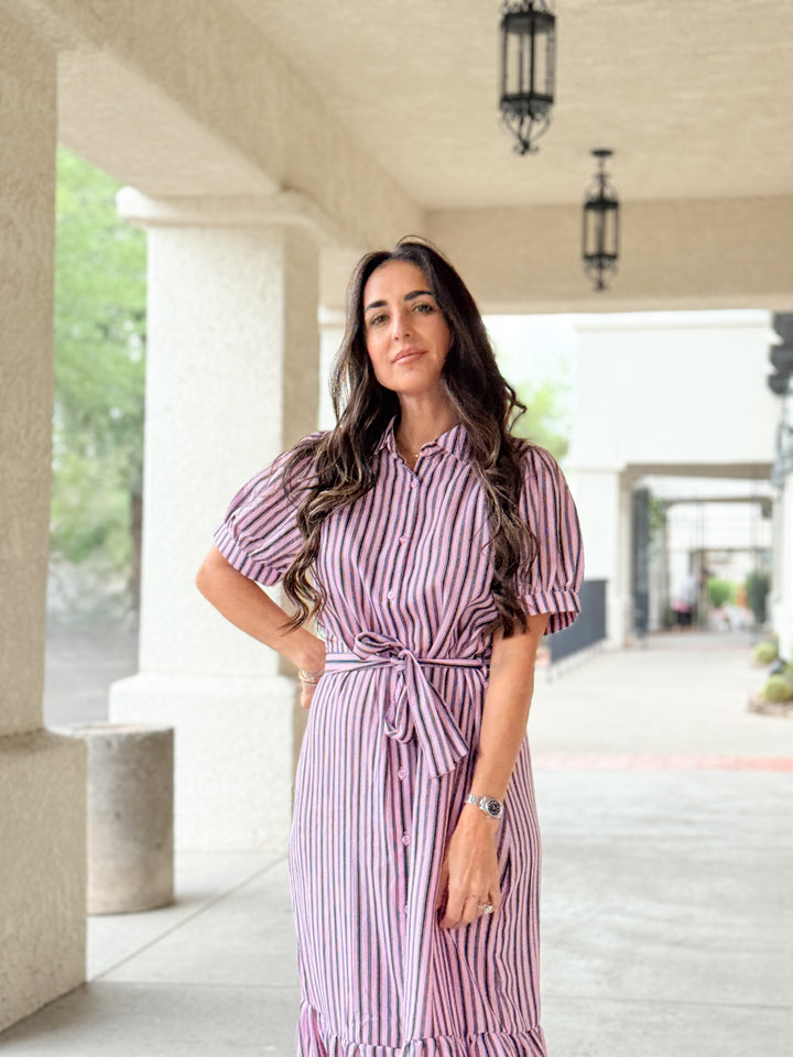 The Eloise Striped Midi Dress