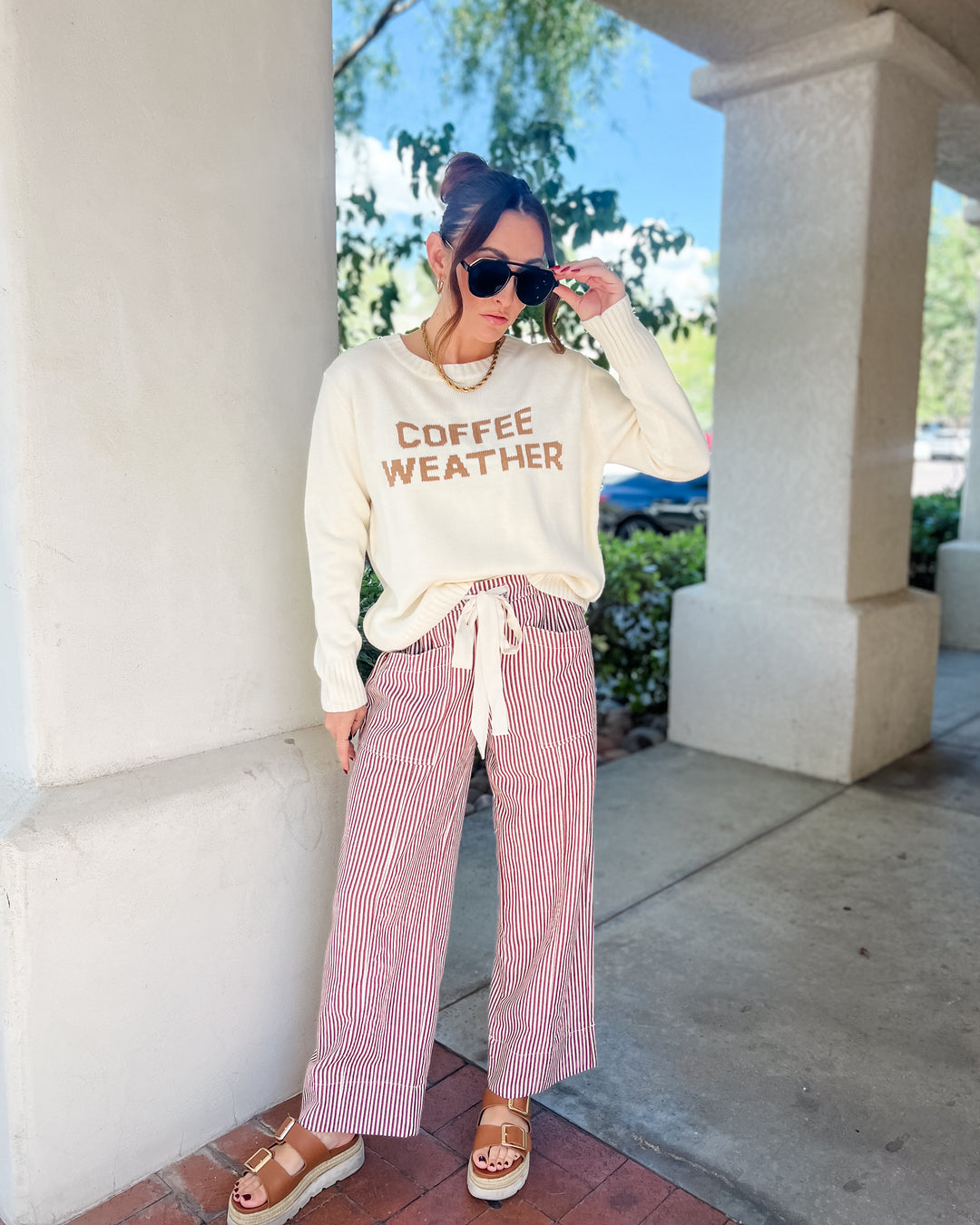The Lila Striped Wide Leg Pants