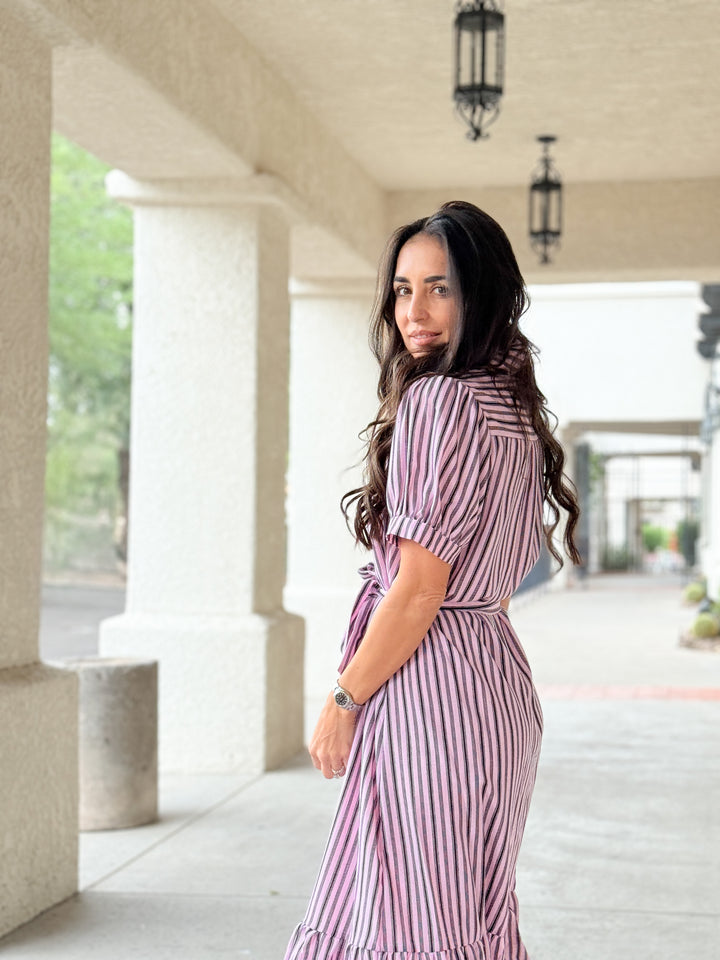 The Eloise Striped Midi Dress