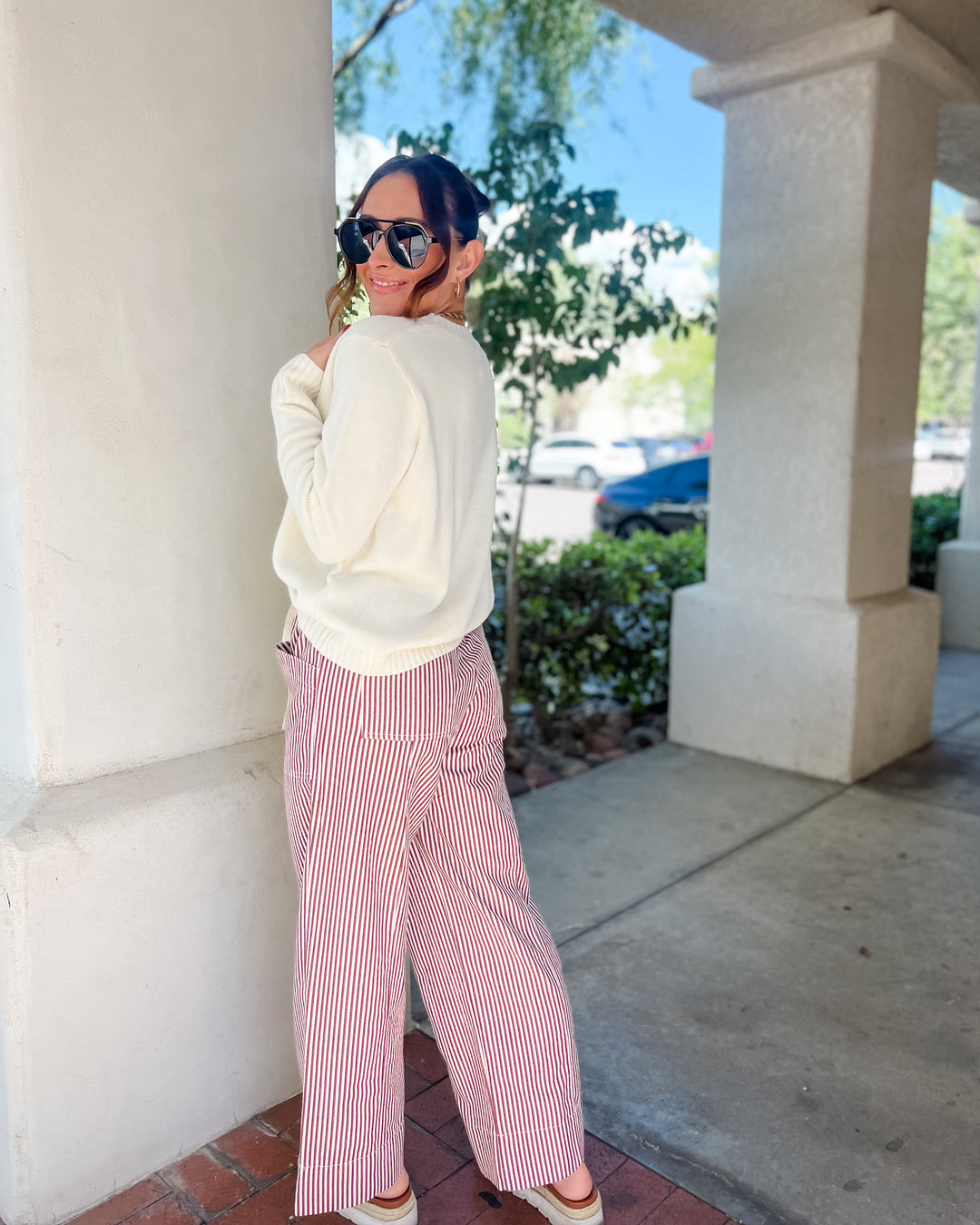 The Lila Striped Wide Leg Pants