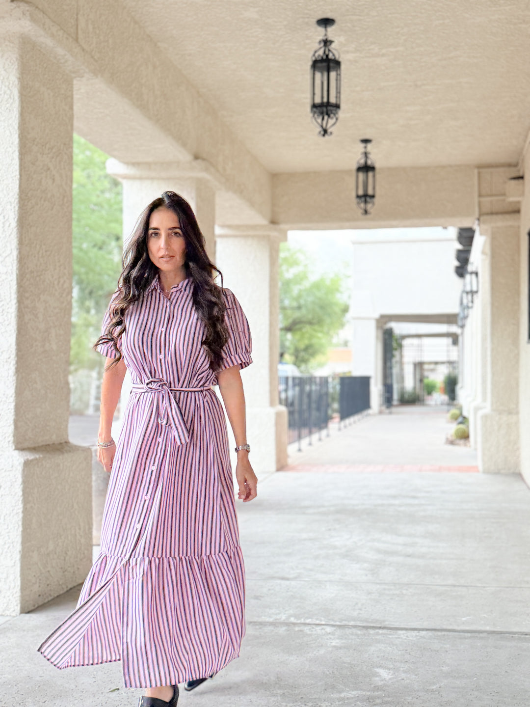 The Eloise Striped Midi Dress