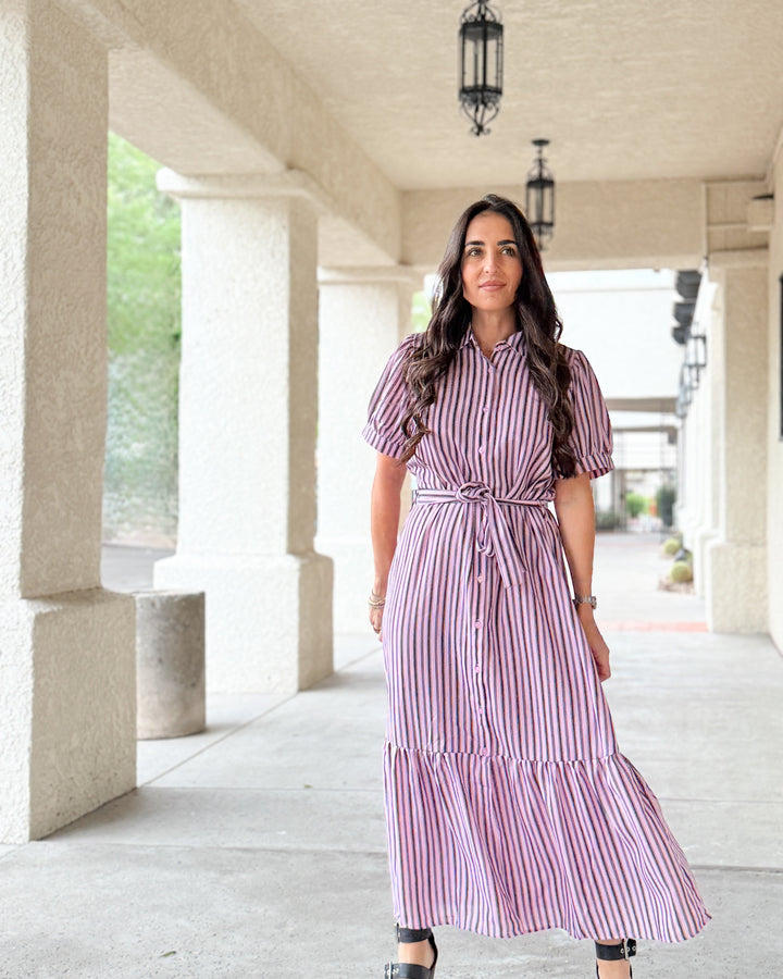 The Eloise Striped Midi Dress