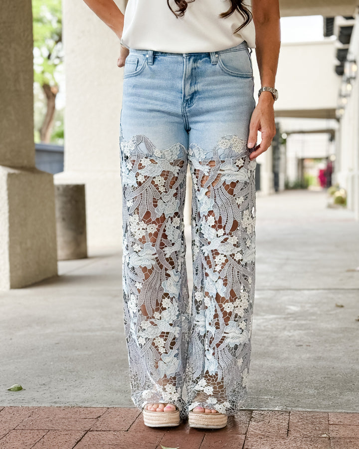 The Jessa Lace High Rise Jeans