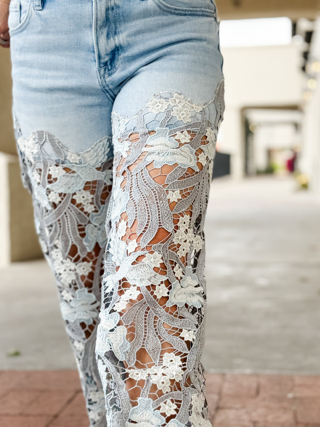 The Jessa Lace High Rise Jeans