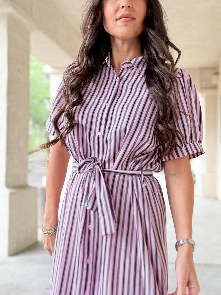 The Eloise Striped Midi Dress