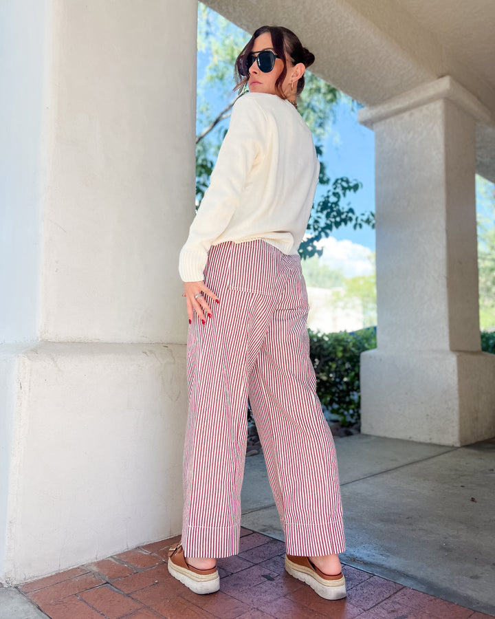 The Lila Striped Wide Leg Pants