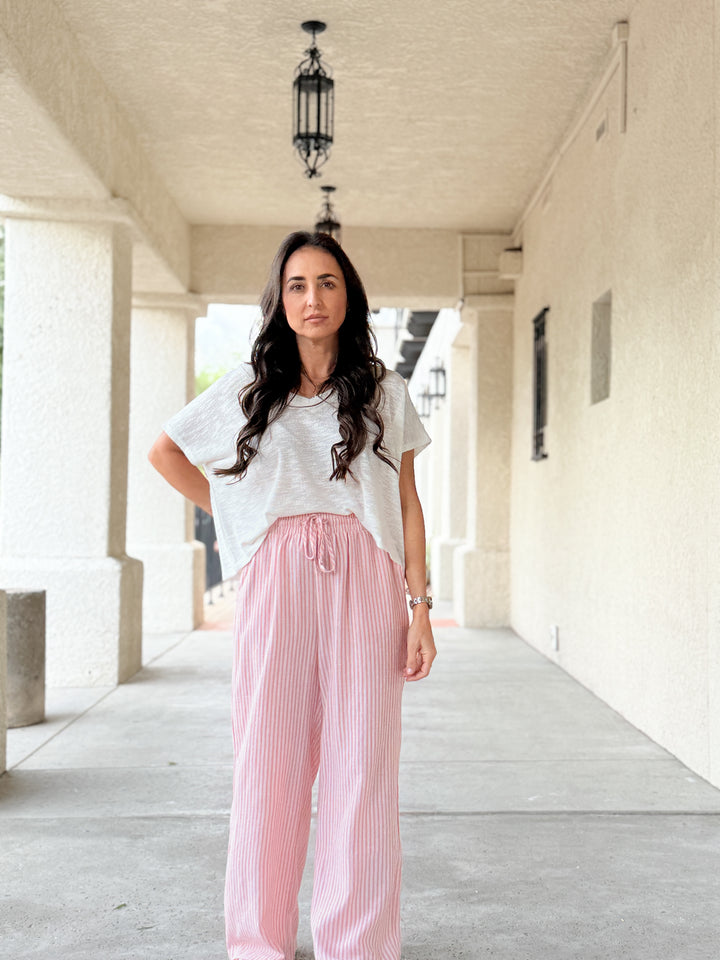 The Risa Striped Drawstring Lounge Pants