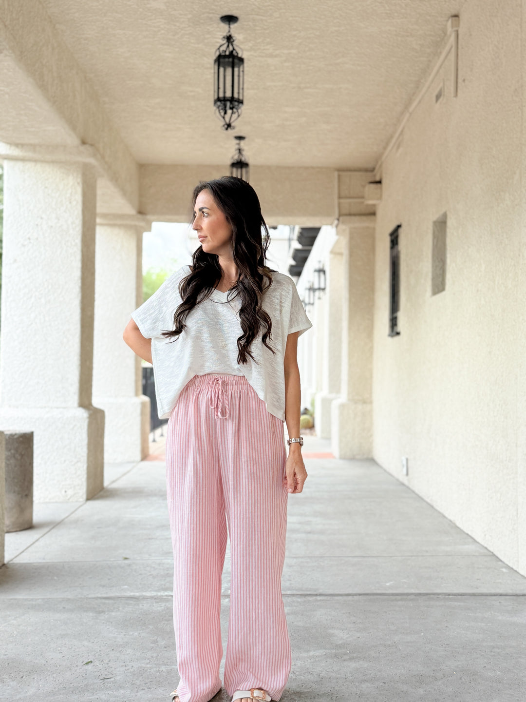 The Risa Striped Drawstring Lounge Pants