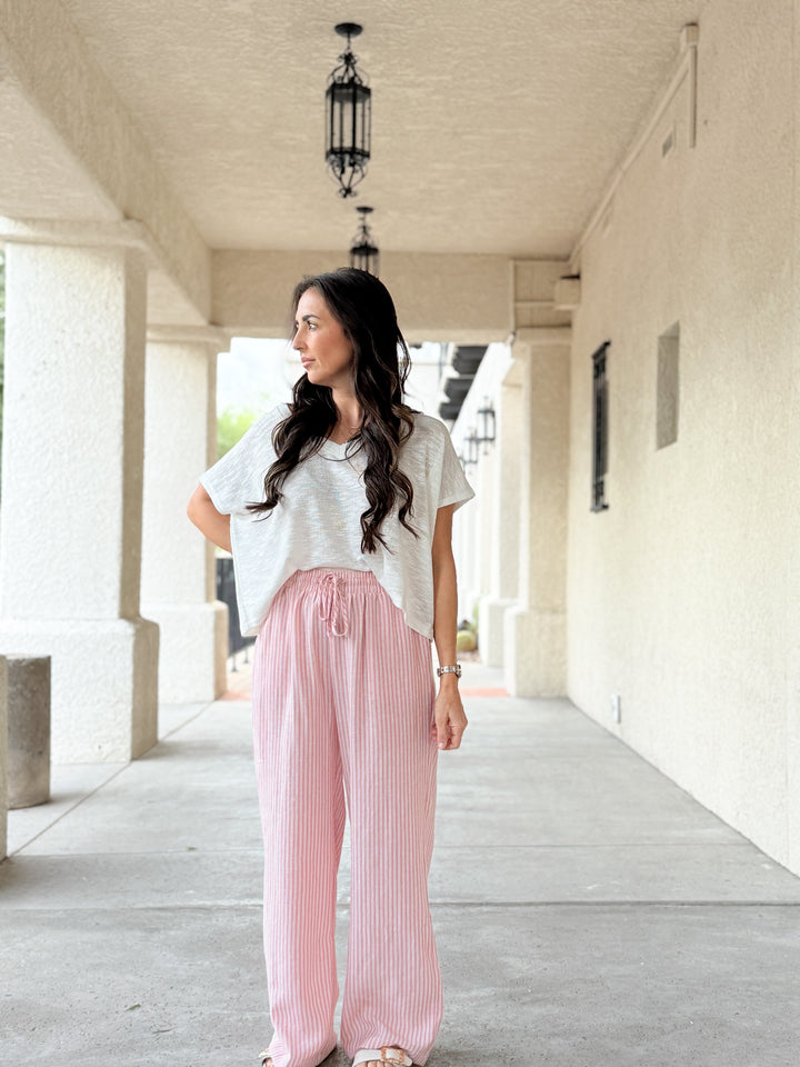 The Risa Striped Drawstring Lounge Pants