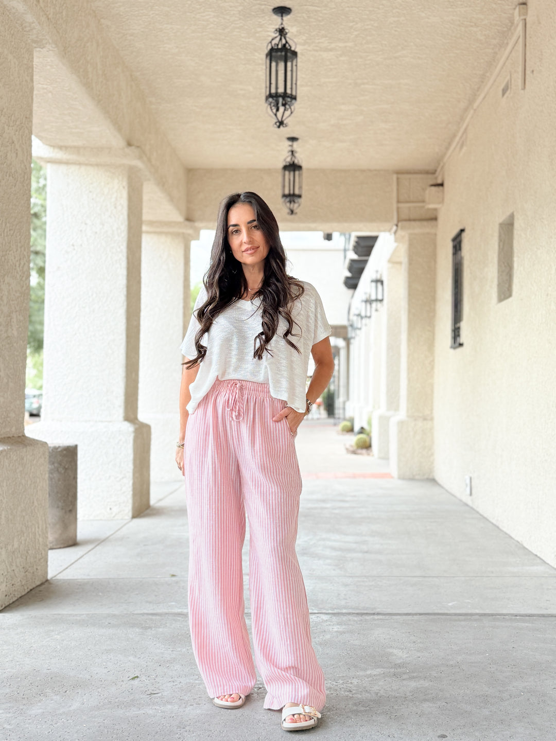 The Risa Striped Drawstring Lounge Pants