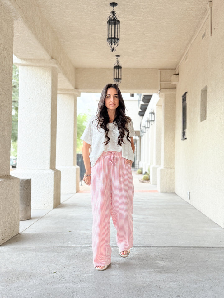 The Risa Striped Drawstring Lounge Pants