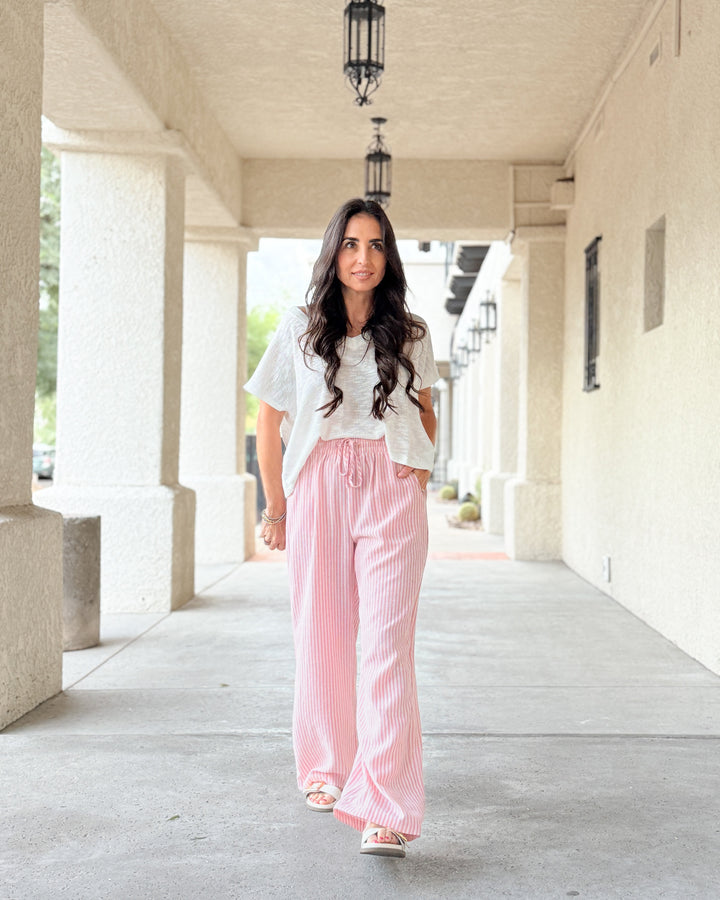 The Risa Striped Drawstring Lounge Pants
