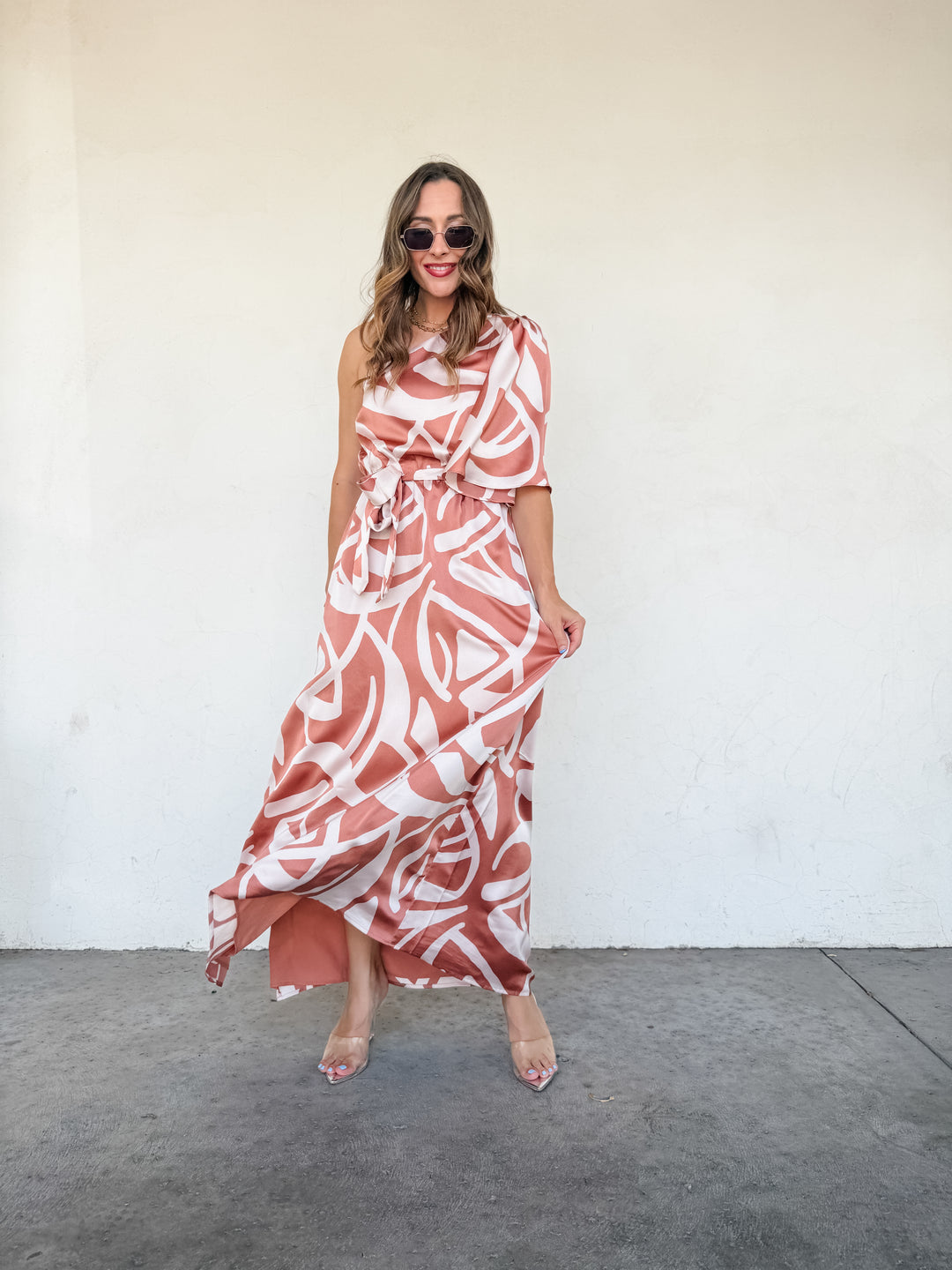 The Celeste One Shoulder Maxi Dress