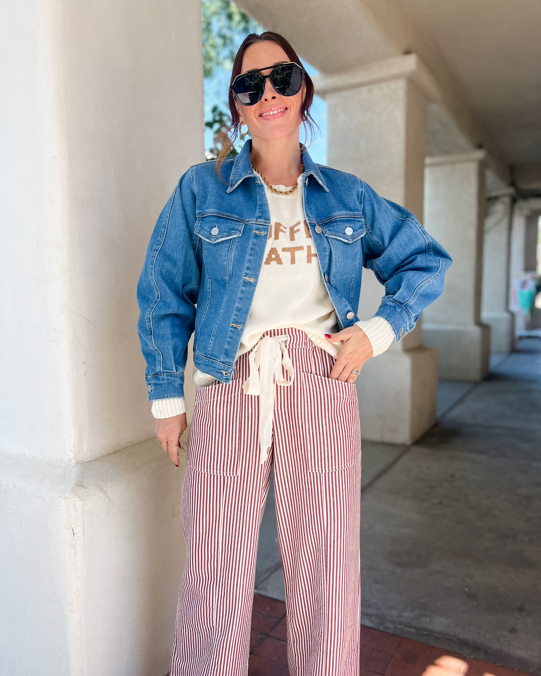 The Demi Balloon Sleeve Denim Jacket