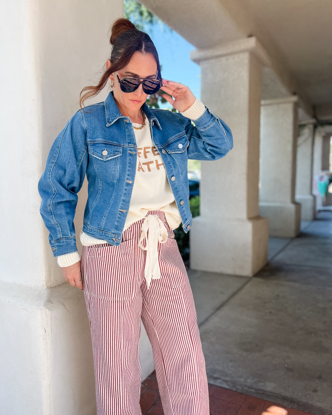 The Lila Striped Wide Leg Pants
