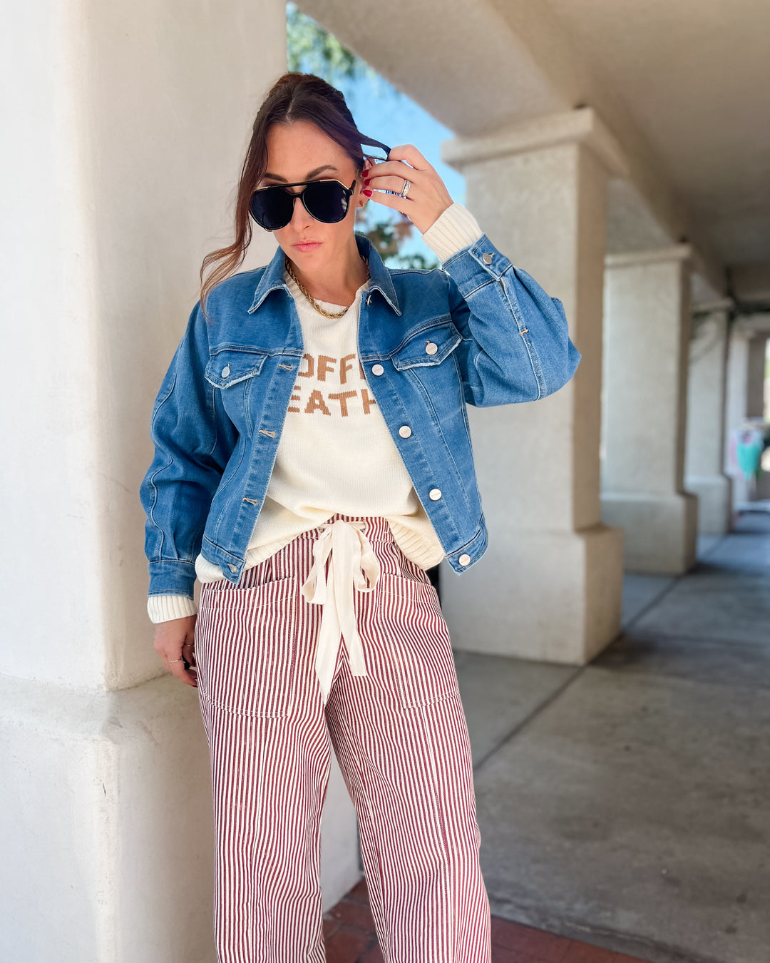 The Demi Balloon Sleeve Denim Jacket