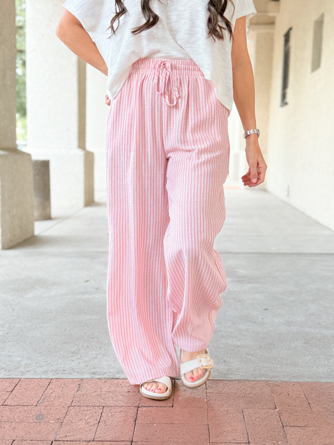 The Risa Striped Drawstring Lounge Pants