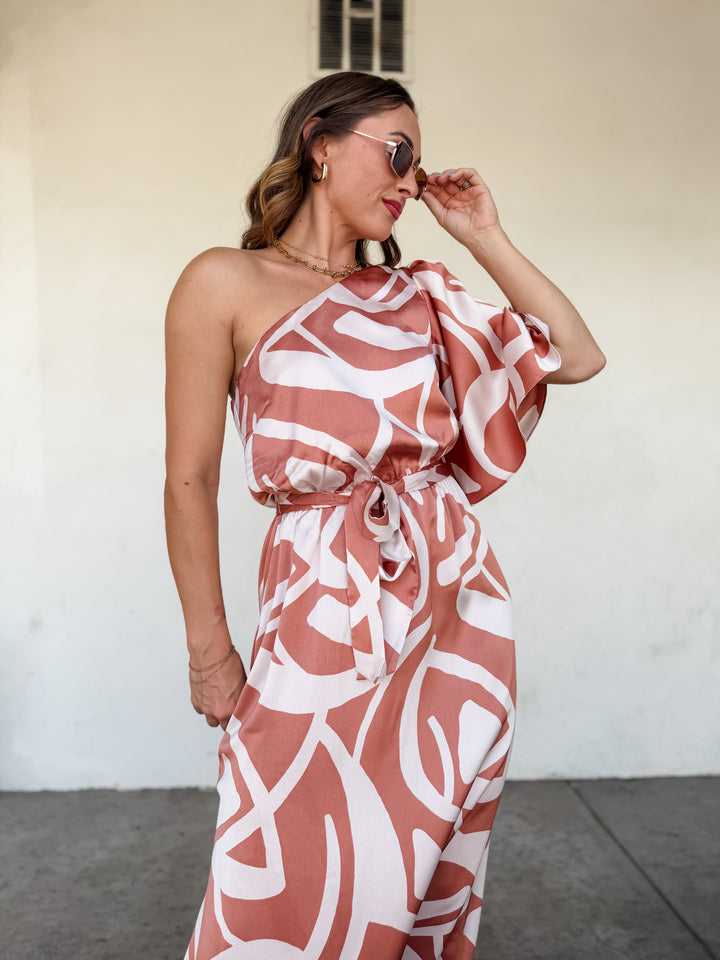 The Celeste One Shoulder Maxi Dress
