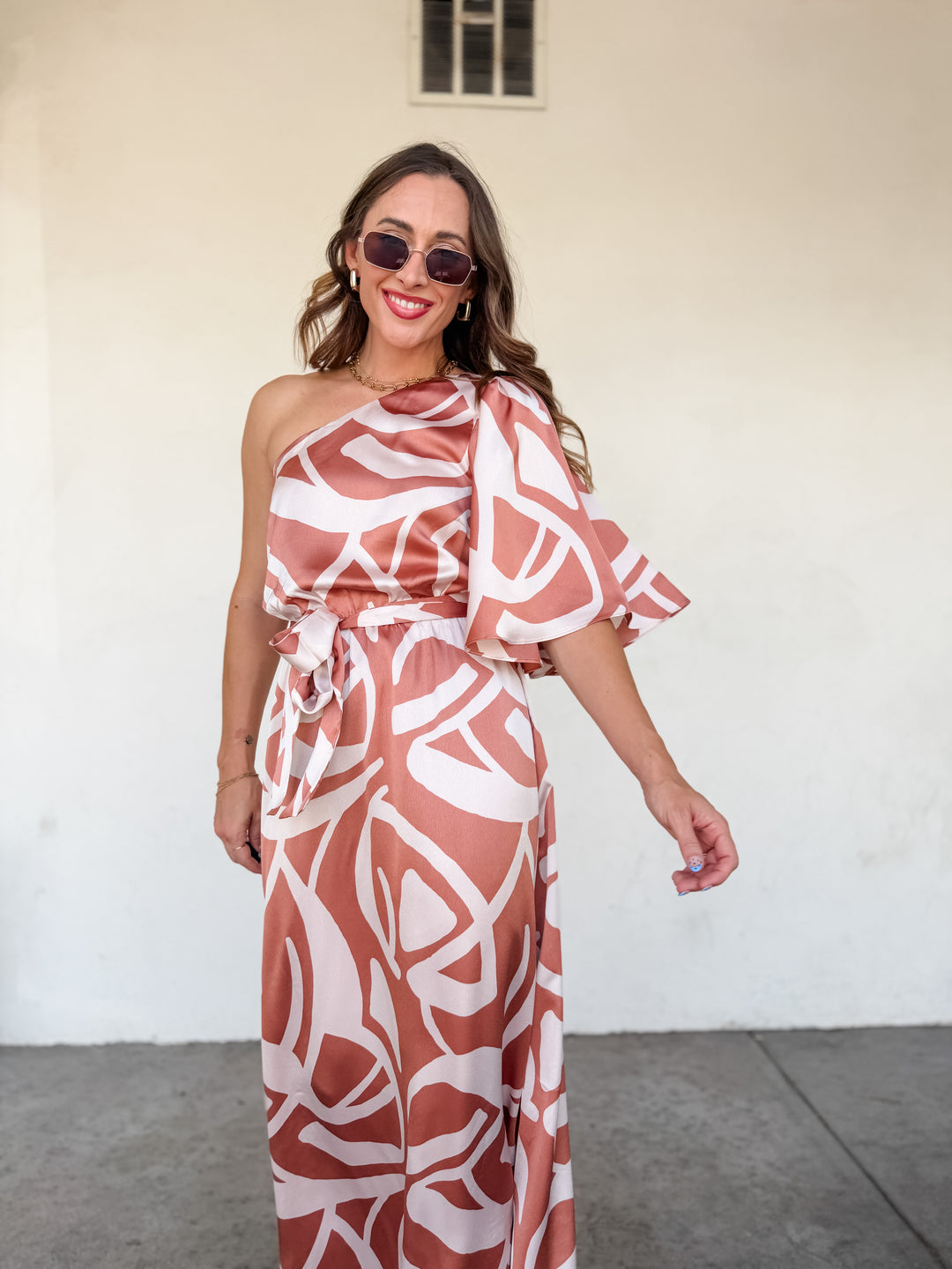 The Celeste One Shoulder Maxi Dress