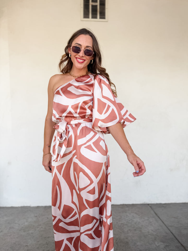 The Celeste One Shoulder Maxi Dress