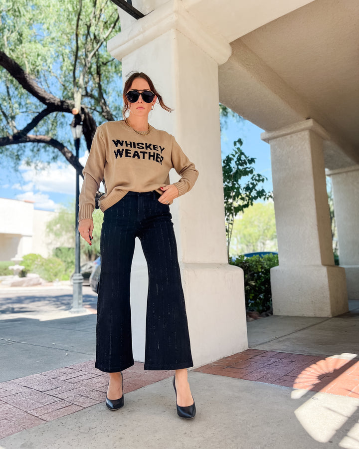 The Giselle Rhinestone High Rise Pants