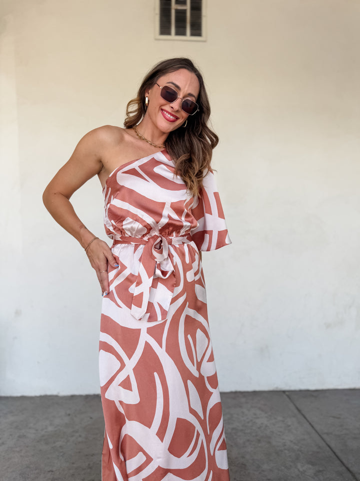 The Celeste One Shoulder Maxi Dress