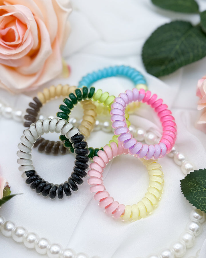 The Neon Spiral Hair Tie Set