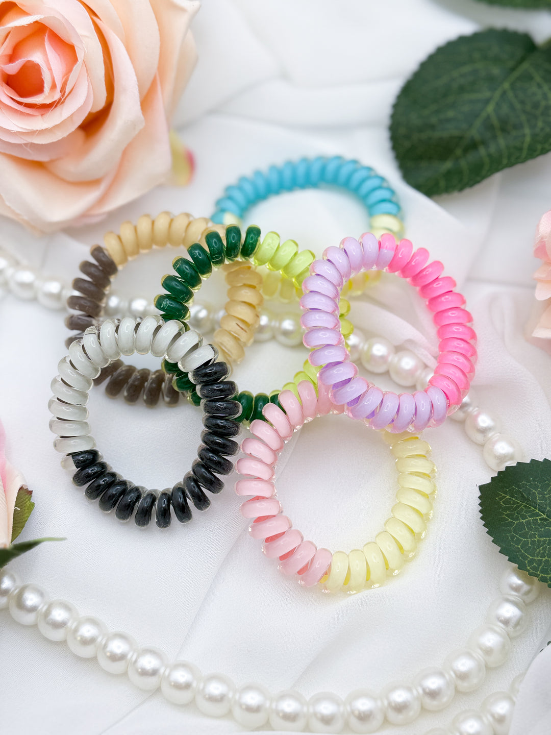 The Neon Spiral Hair Tie Set