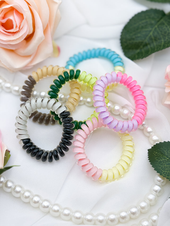 The Neon Spiral Hair Tie Set