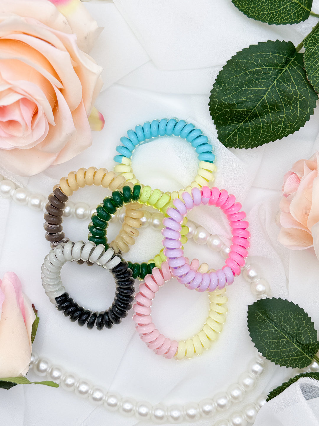 The Neon Spiral Hair Tie Set