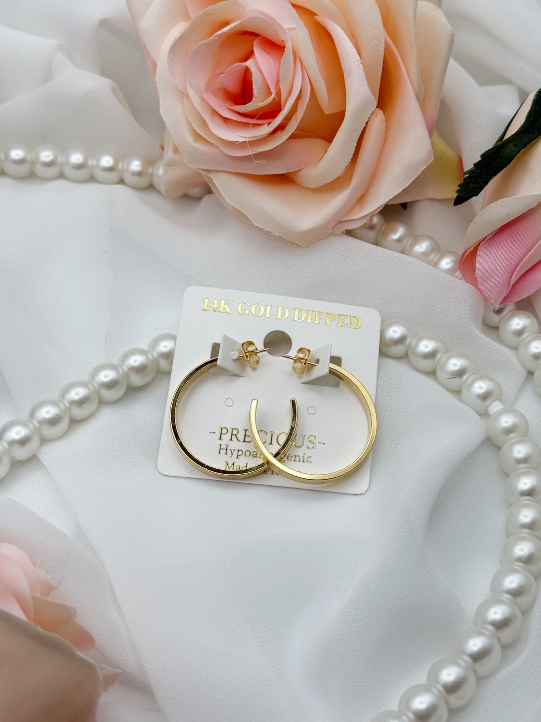 Square Edge Open Hoop Earrings