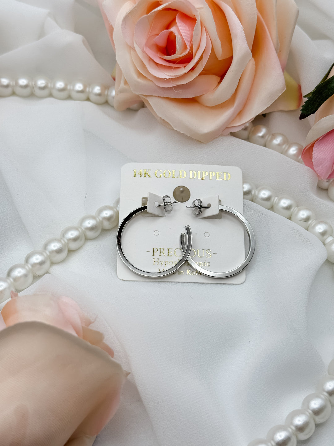 Square Edge Open Hoop Earrings