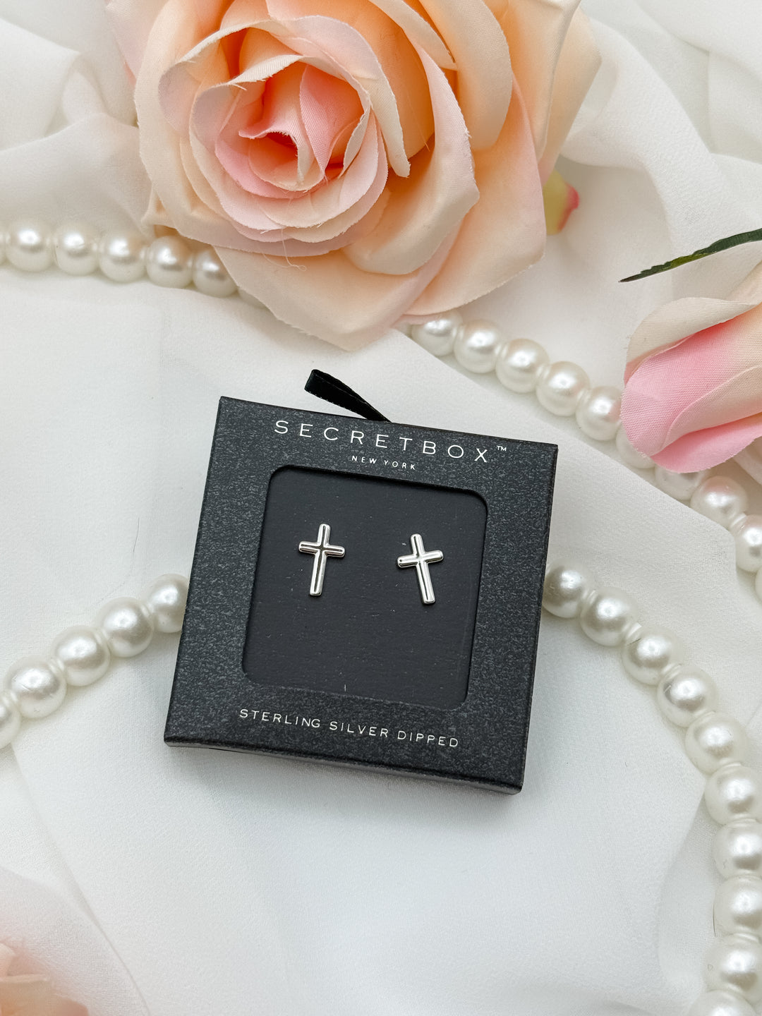 The Tiny Cross Stud Earrings