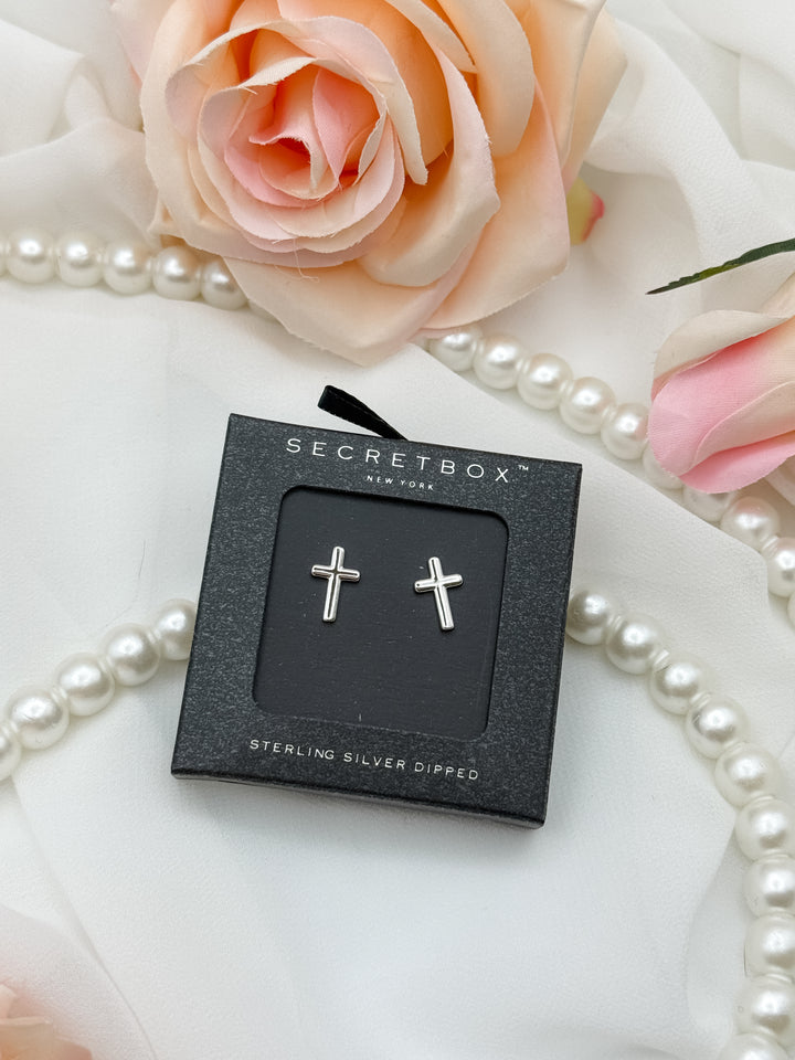 The Tiny Cross Stud Earrings