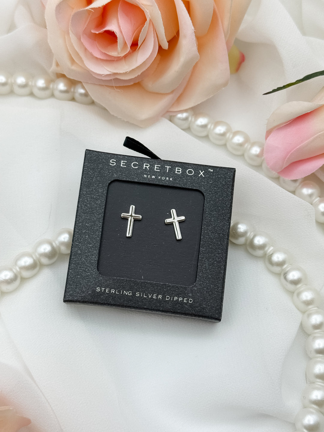 The Tiny Cross Stud Earrings