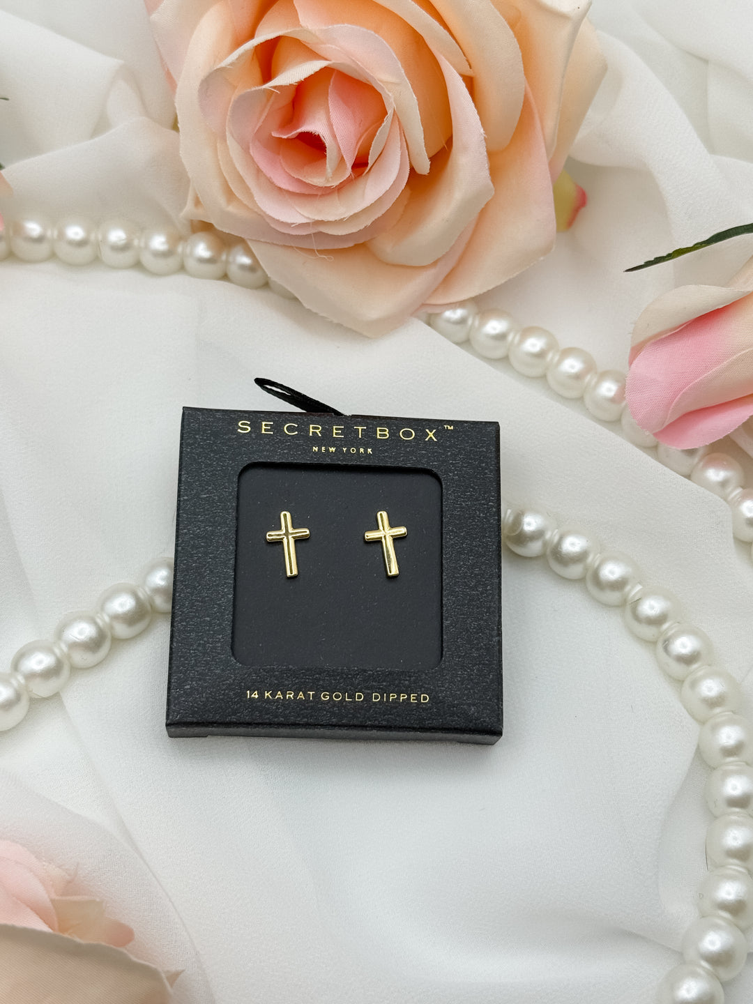 The Tiny Cross Stud Earrings