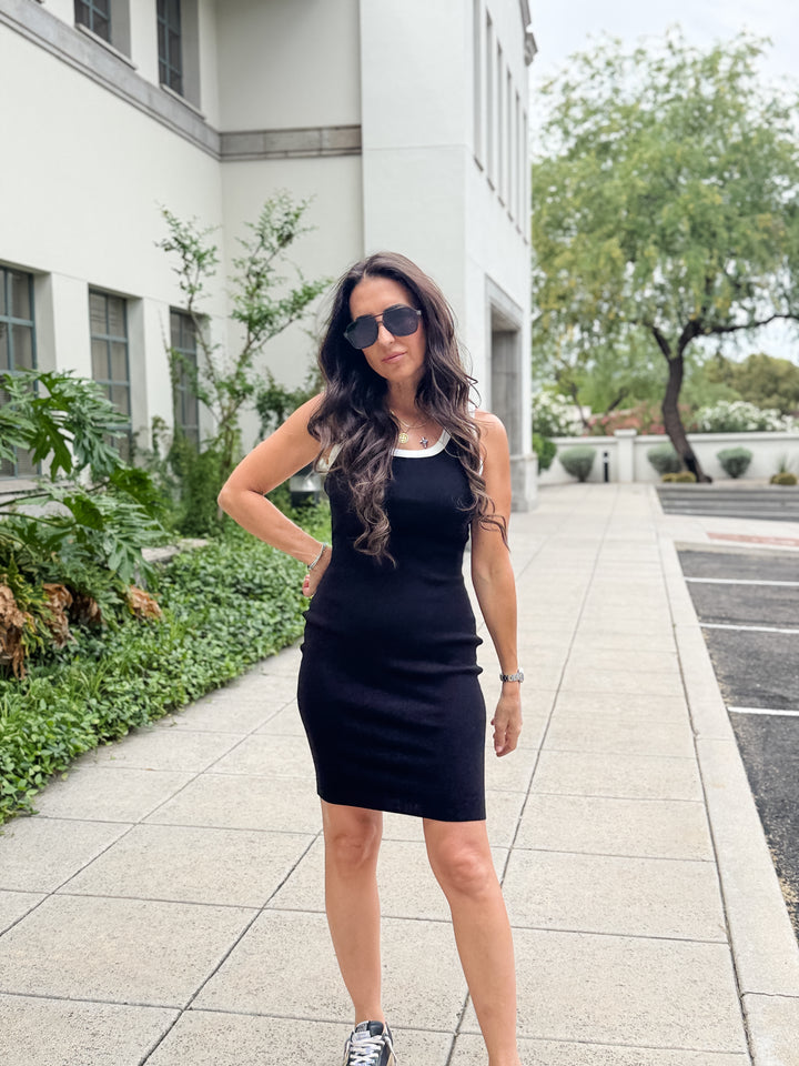 The Isabella Sleeveless Bodycon Sweater Dress