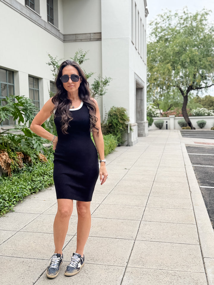 The Isabella Sleeveless Bodycon Sweater Dress