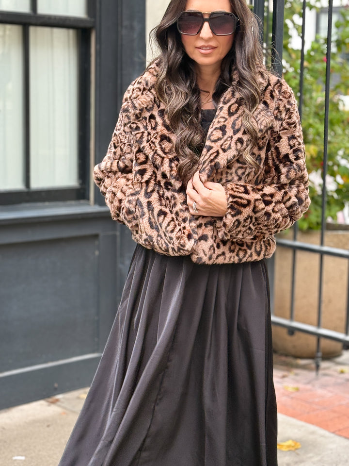 The Genevieve Satin Skirt - Black