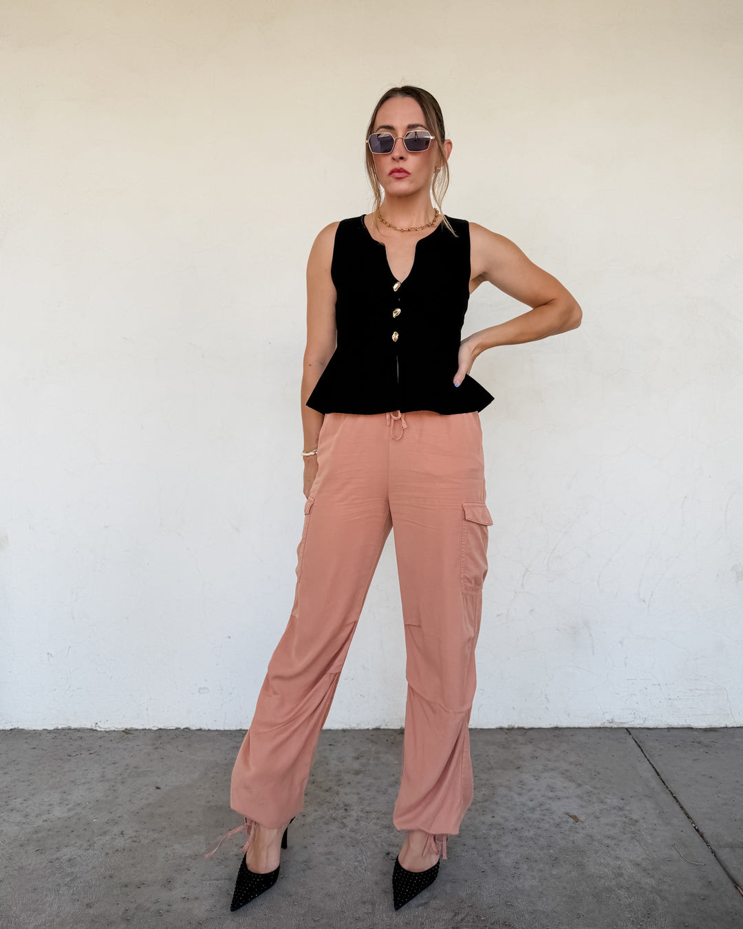 The Dominique Ribbed Peplum Top