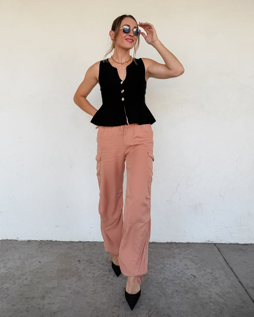 The Dominique Ribbed Peplum Top