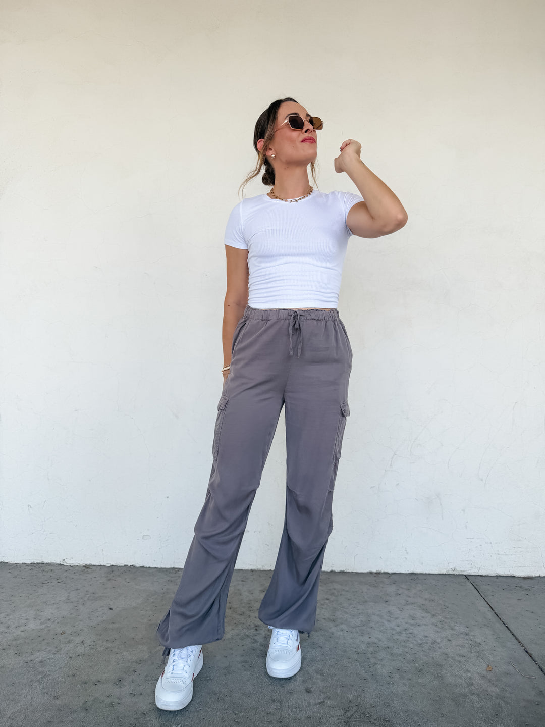 The Maddie Ribbed Tee - White