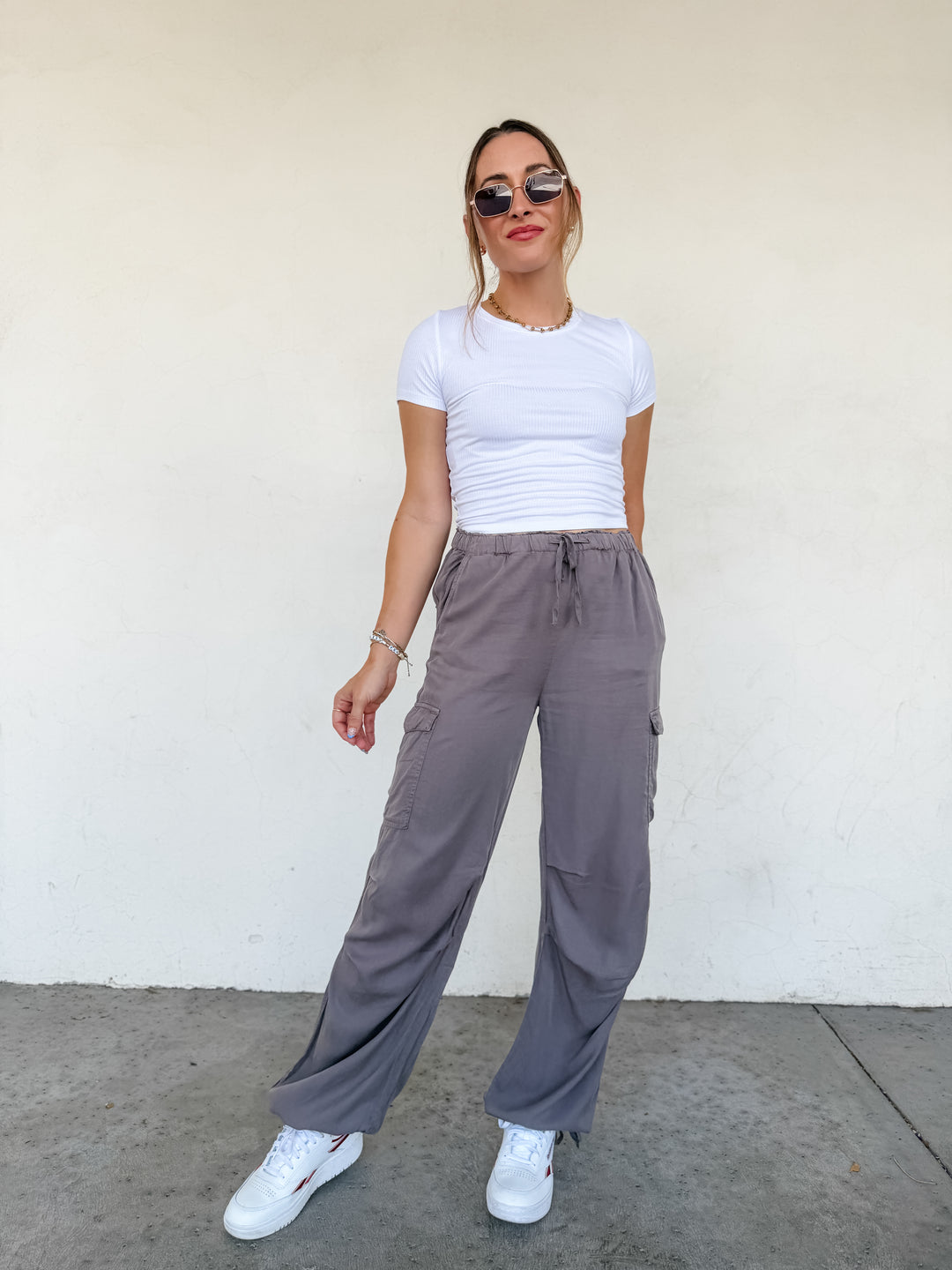The Maddie Ribbed Tee - White
