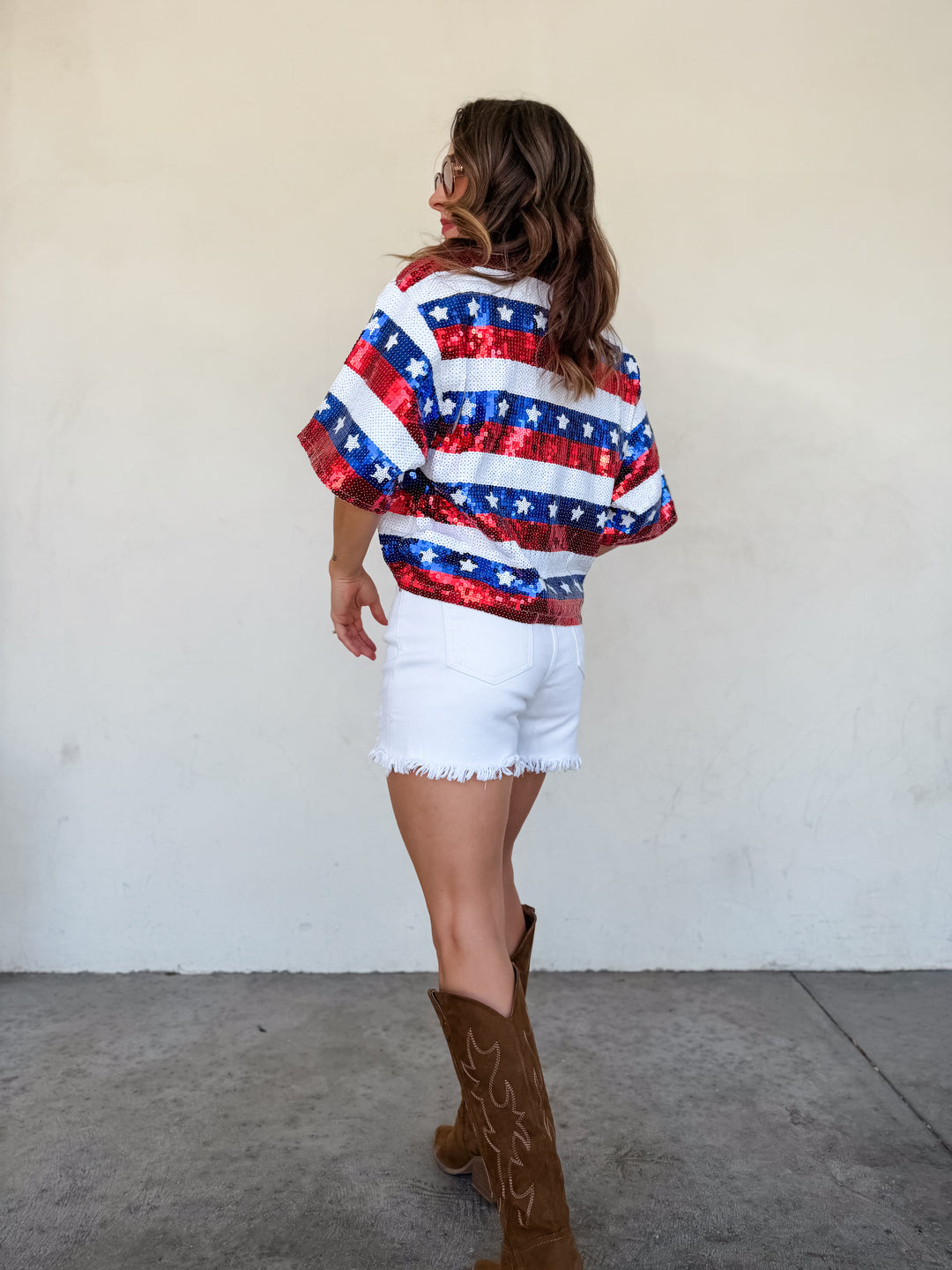 The American Flag Sequin Top