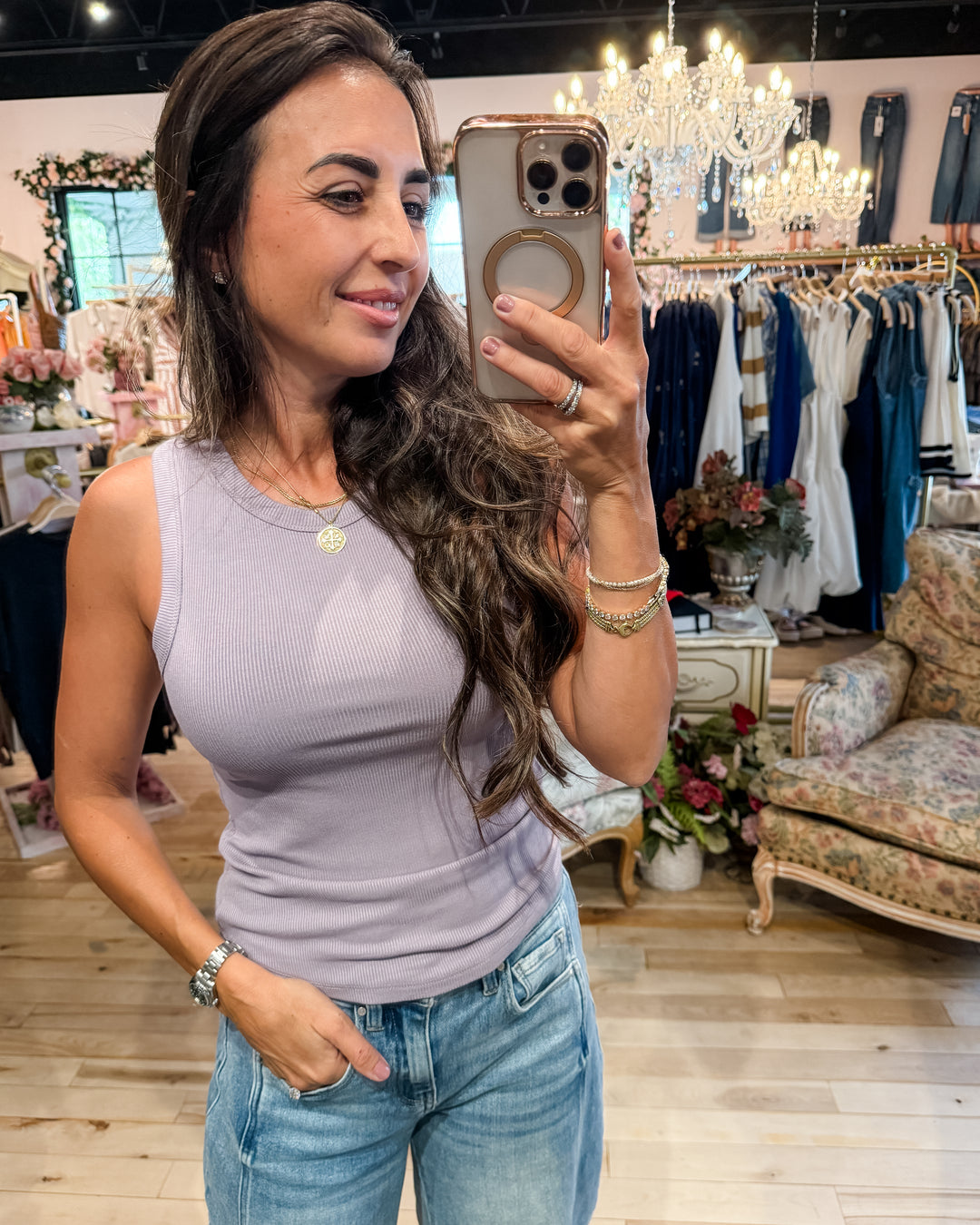 The Talia Tank - Lilac