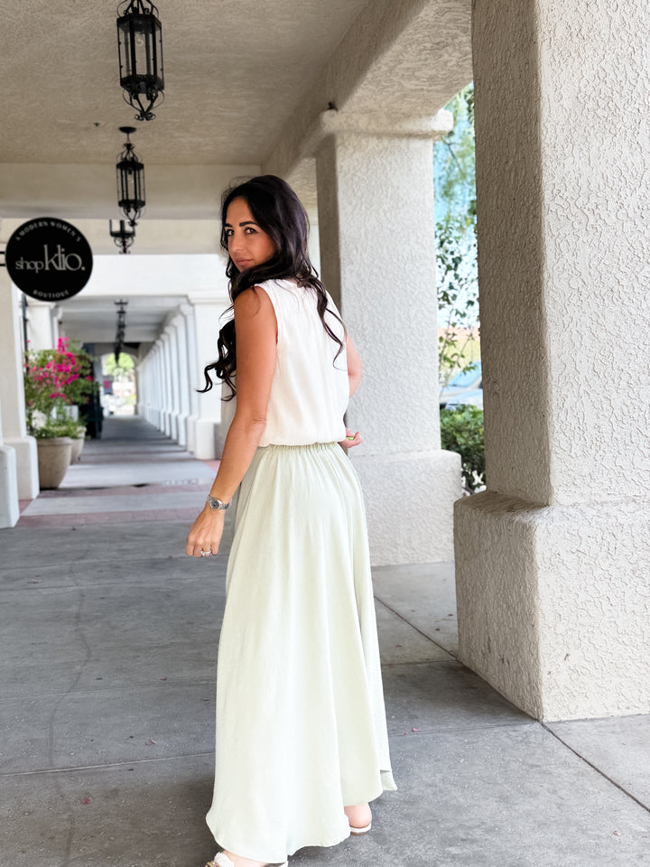 The Sofie Crinkle Balloon Tank - Ivory