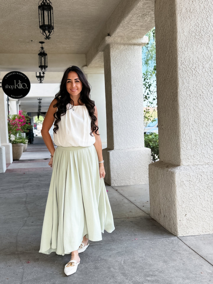 The Sofie Crinkle Balloon Tank - Ivory
